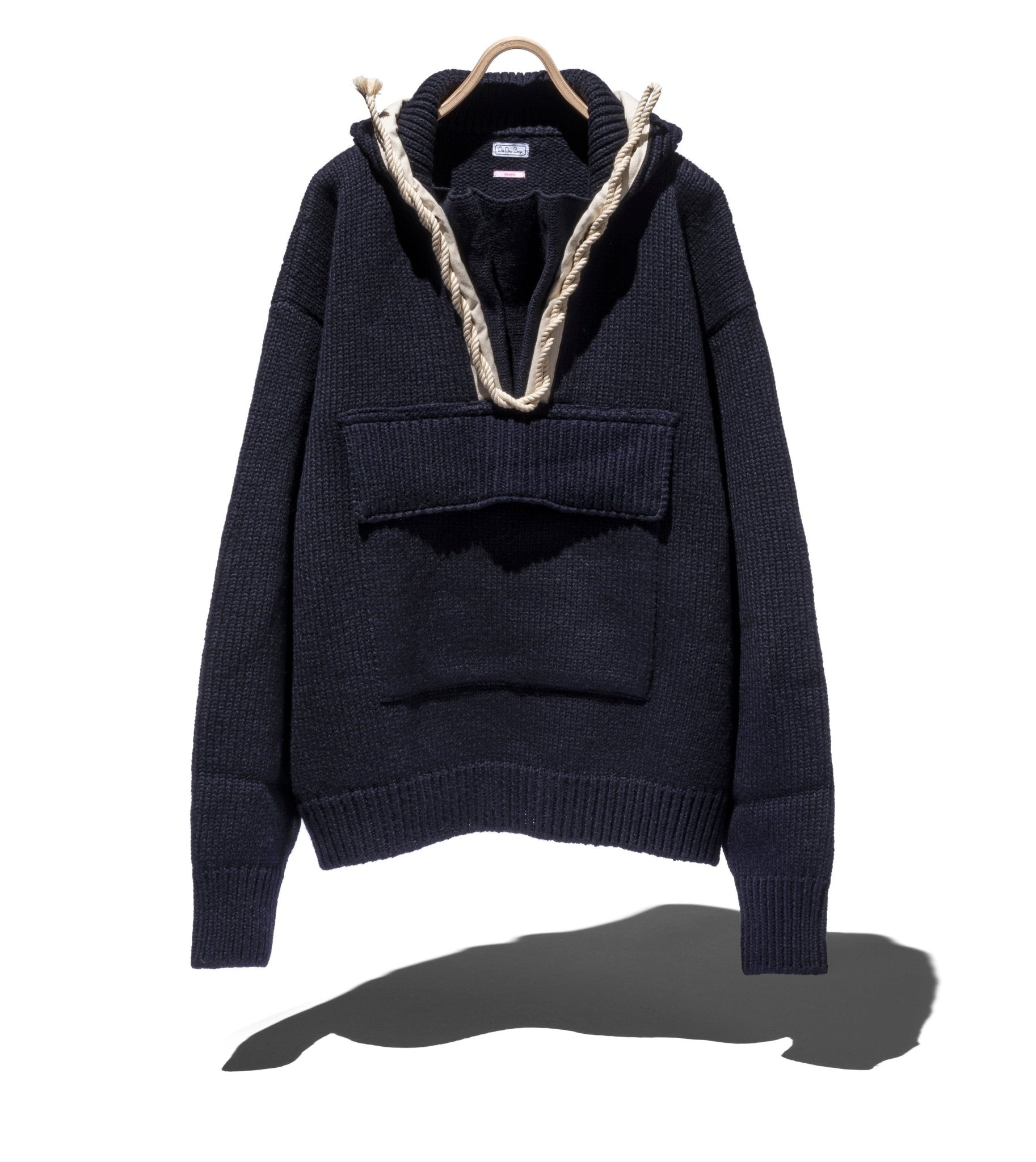 Wool Hoodie Rope Knit - DIE DREI BERGE