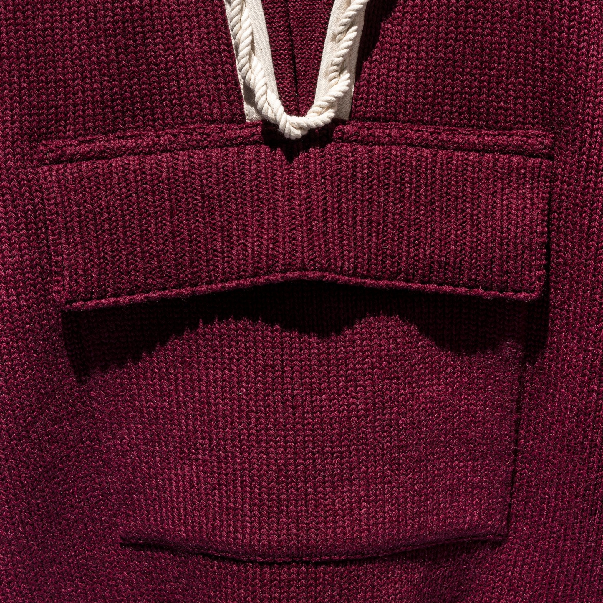 Wool Hoodie Rope Knit - DIE DREI BERGE