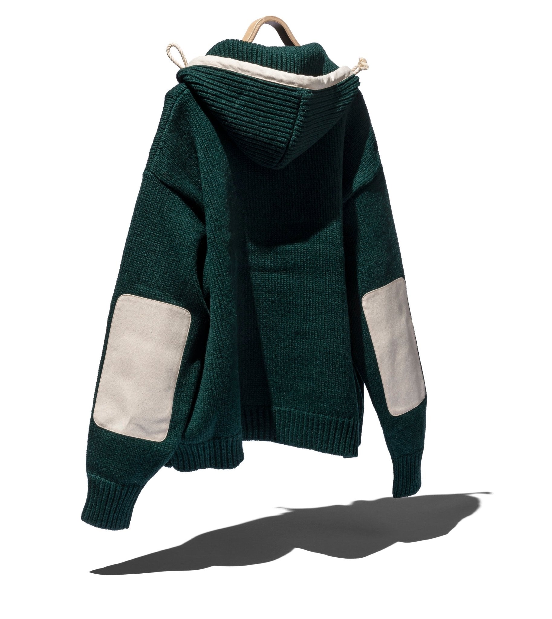 Wool Hoodie Rope Knit - DIE DREI BERGE