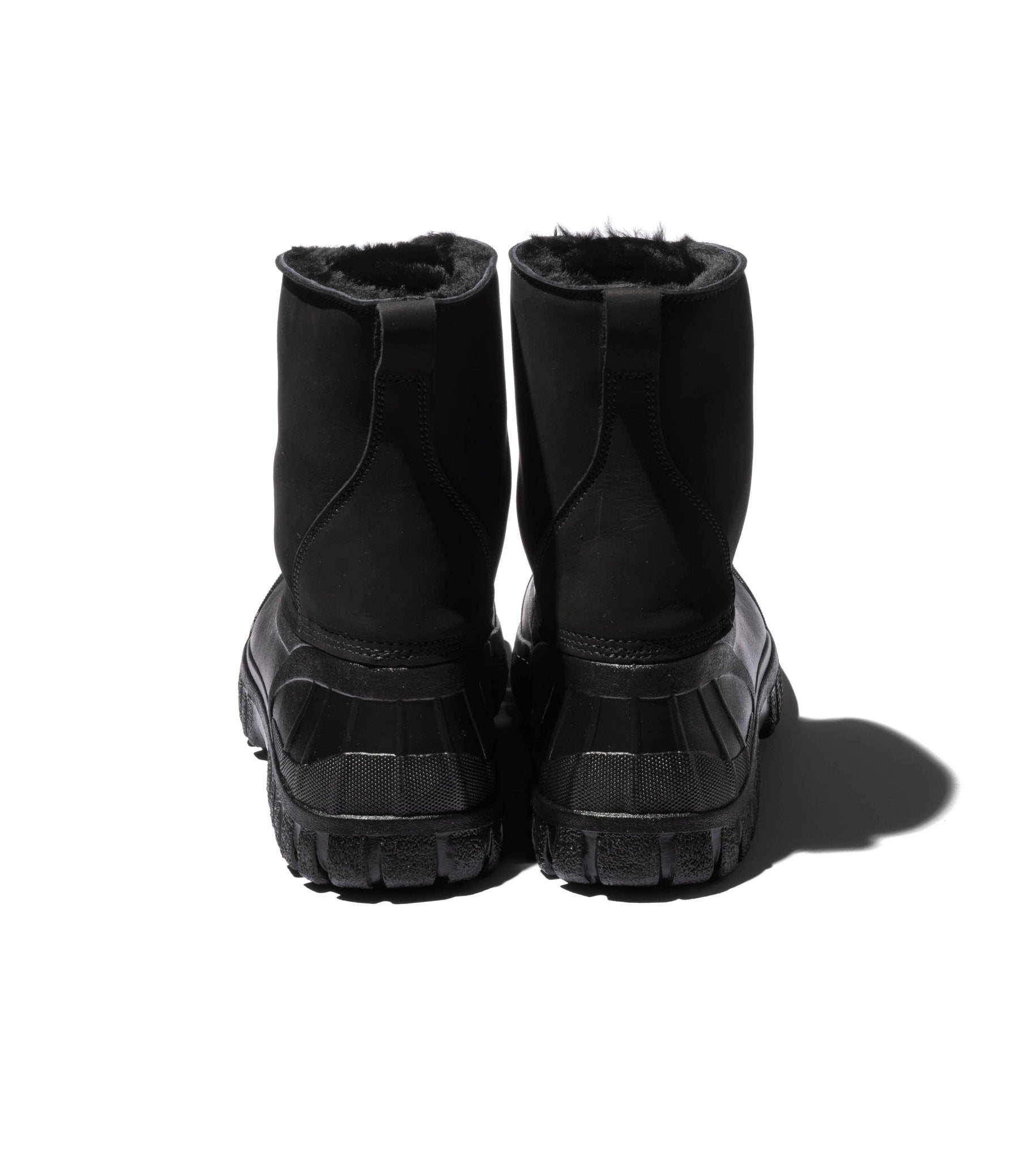 Worker Zip Mouton Duck Boots Cow Leather With Rubber Sole by DIEMME - NONNATIVE